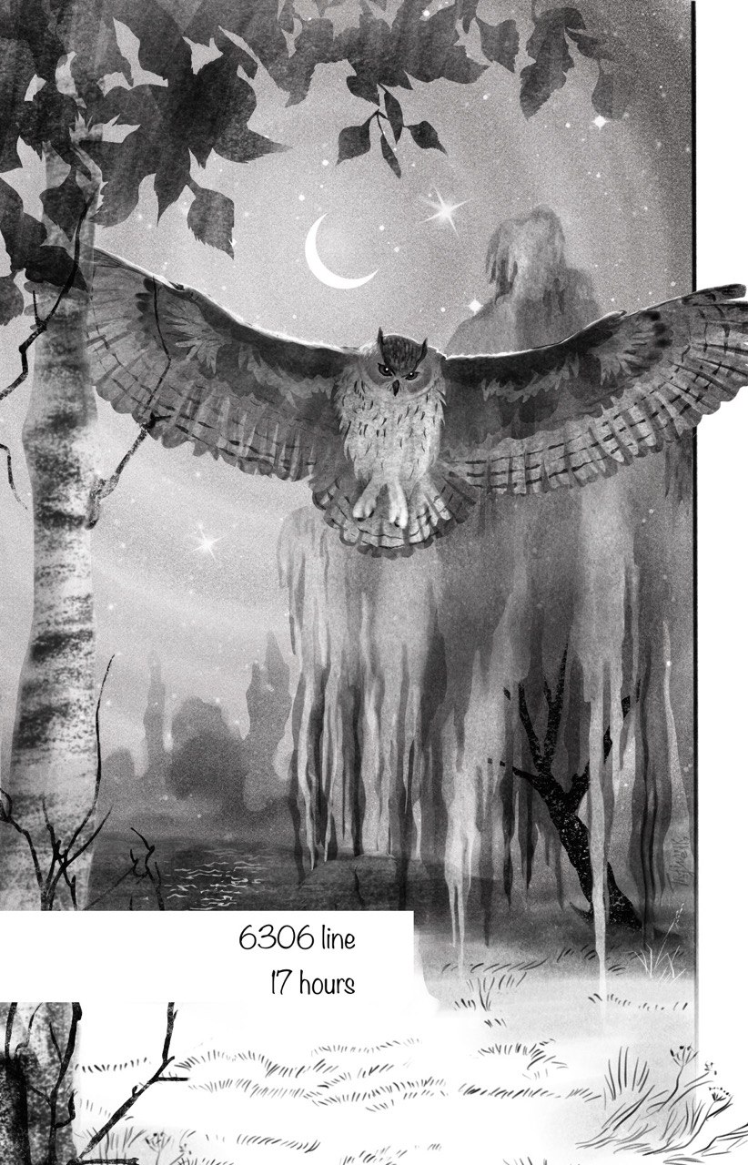digital illustration, owl, иллюстация, сова